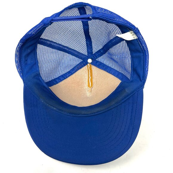 Vintage Barcelona Olympics 1992 Mesh Trucker Hat Snapback Cap White Foam Blue - Picture 7 of 8